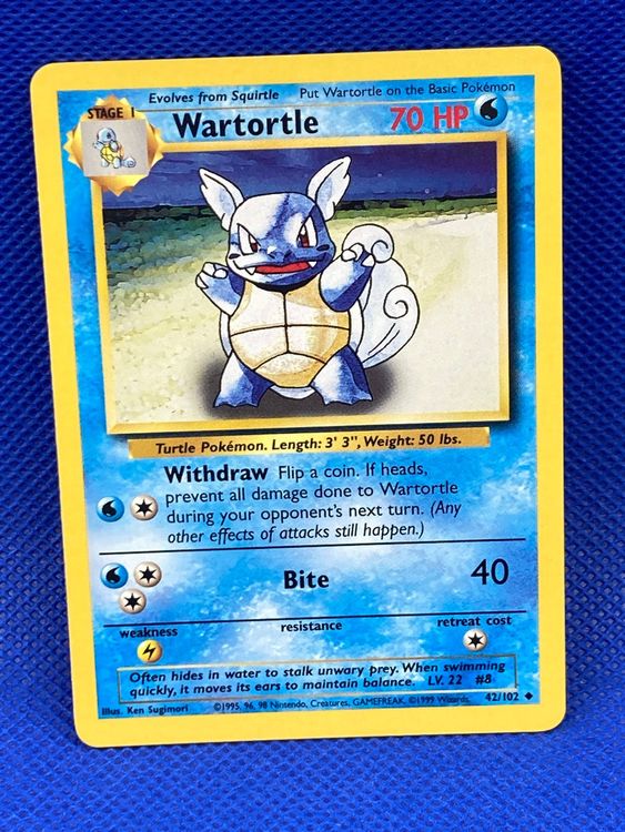 Pokemon BASE SET / Wartortle 42 / 102 EN - (EX) | Kaufen auf Ricardo