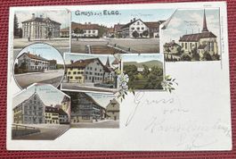 Gruss aus Elgg Litho 8-Bildrig 