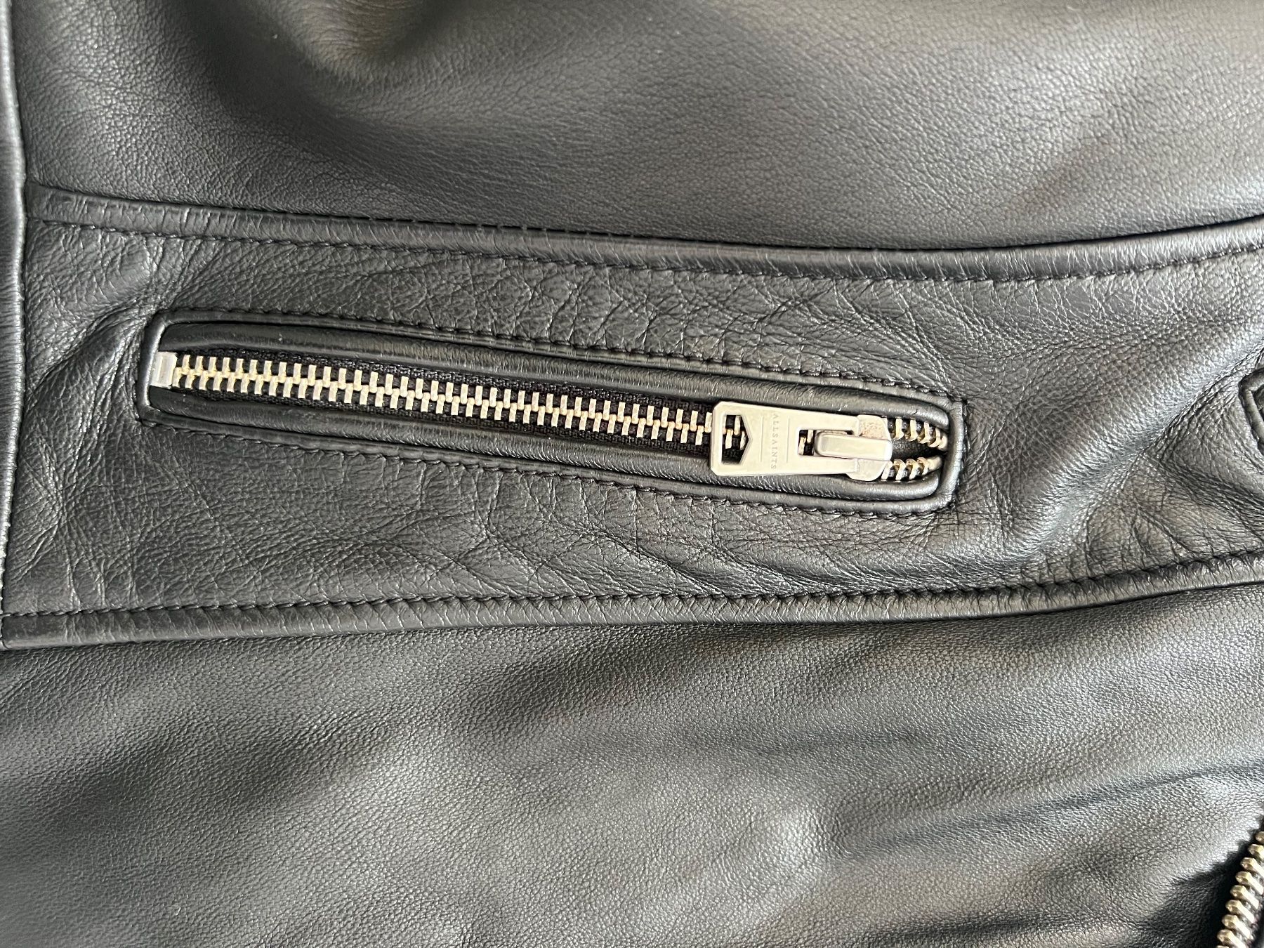 Giacche: All Saints Lederjacke in Schwarz – Usato da Port venduto da lau_pdf5 7