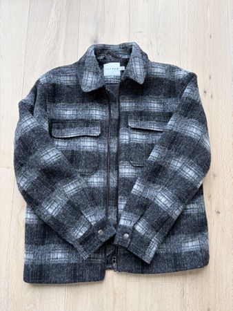 Topman Herren Jacke Holzfäller Stil Grau Kariert, Gr. L
