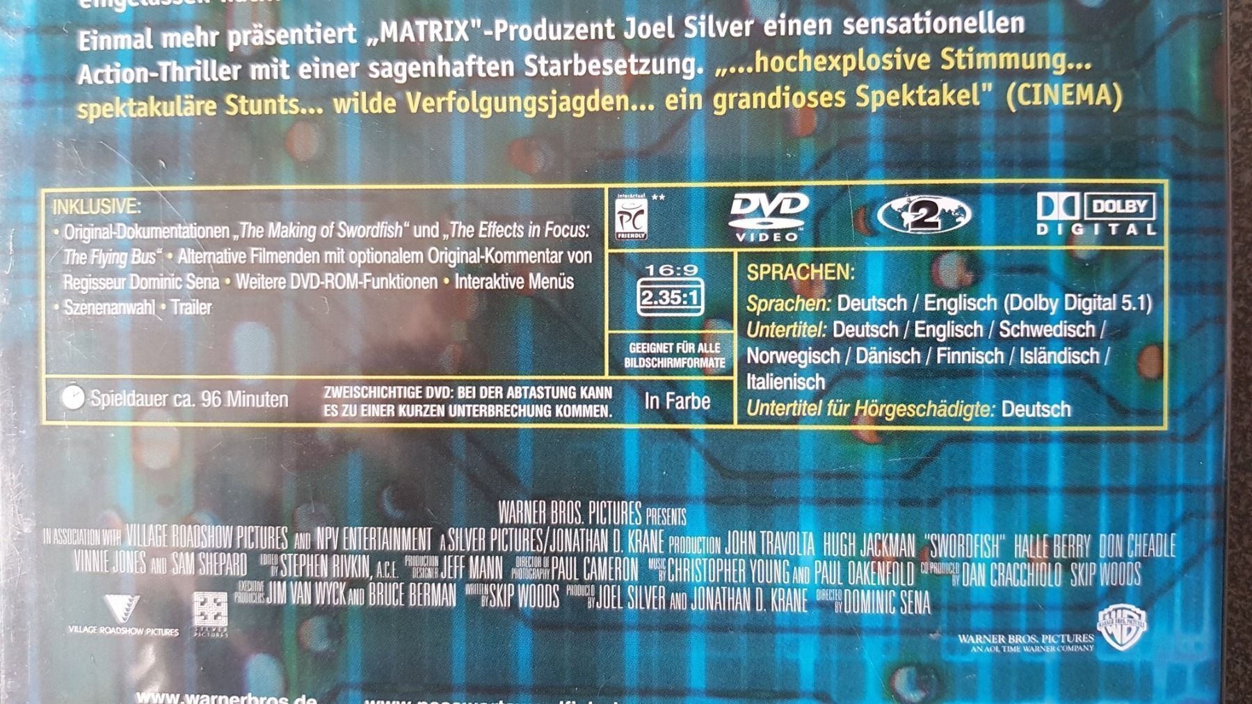 Tutti i DVDs: DVD Passwort Sword Fish – Usato da Oetwil am See venduto da fineli2 1