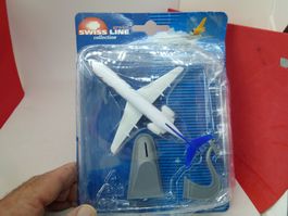 Flugzeug - SWISS LINE " Hello " - top Rarität - ca 12x10cm