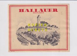 Etikette für Wein - Hallauer Beerliwein /bd
