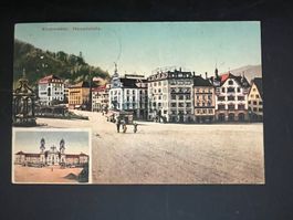 1914 Einsiedeln Hauptplatz  Litho  (V371)