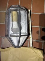 Wandleuchte Metall Glas 26 cm Höhe gebrauchter Zustand