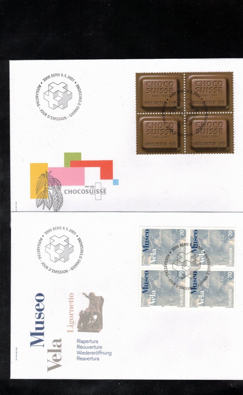 Tous les timbres: 2001 FDC  4 er Ausgabetag 2001 – Neuf (Voir description) à Rheinau par loxis