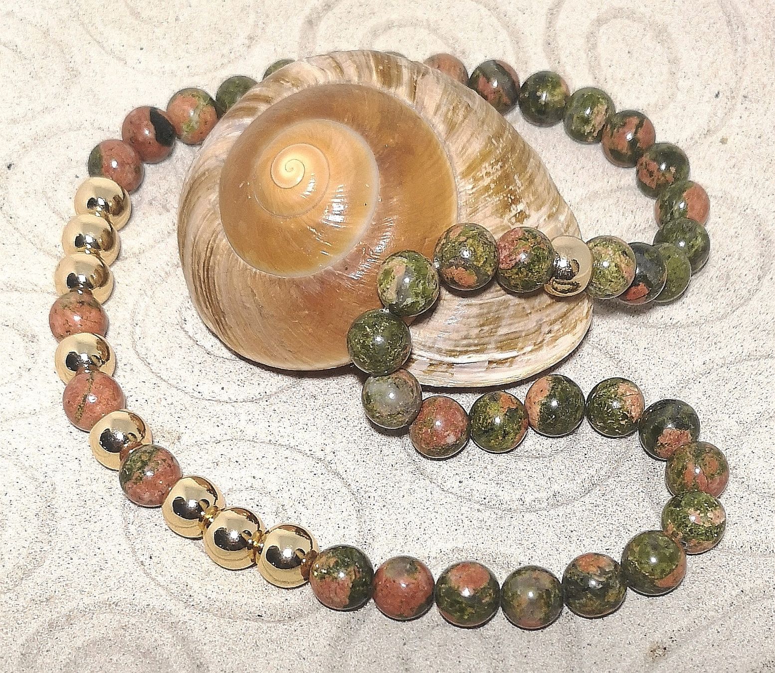 Catenine: Unakite Steink. - Spendenaktion – Nuovo (secondo la descrizione) da Unterkulm venduto da Nachtigall 5