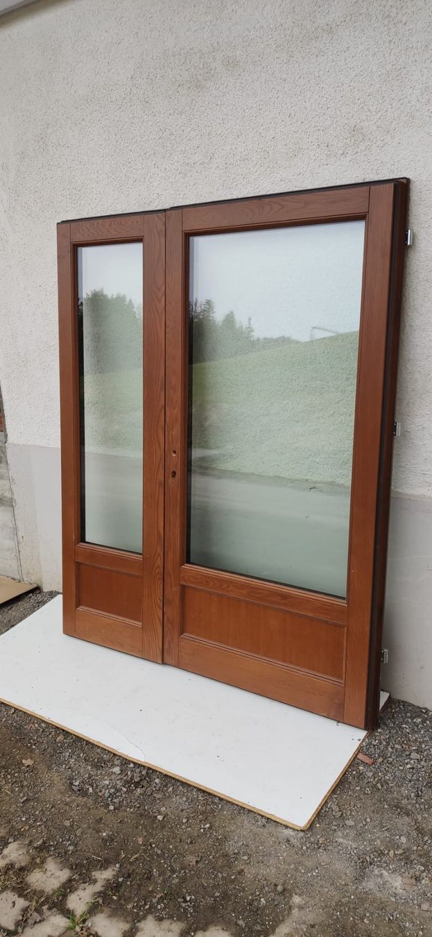 Baustoffe & - elemente: Porte double, vitrée, extérieure, triple vitrage – Neu (gemäss Beschreibung) aus Essertes von