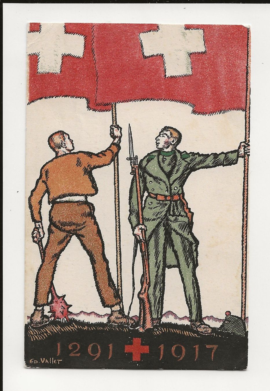 Ansichtskarten: AK 1917 Bundesfeier Postkarte – Gebraucht aus Greifensee von 315WDO