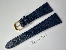 22mm Top Uhrenarmband Leder blau-violett, Dornschliesse