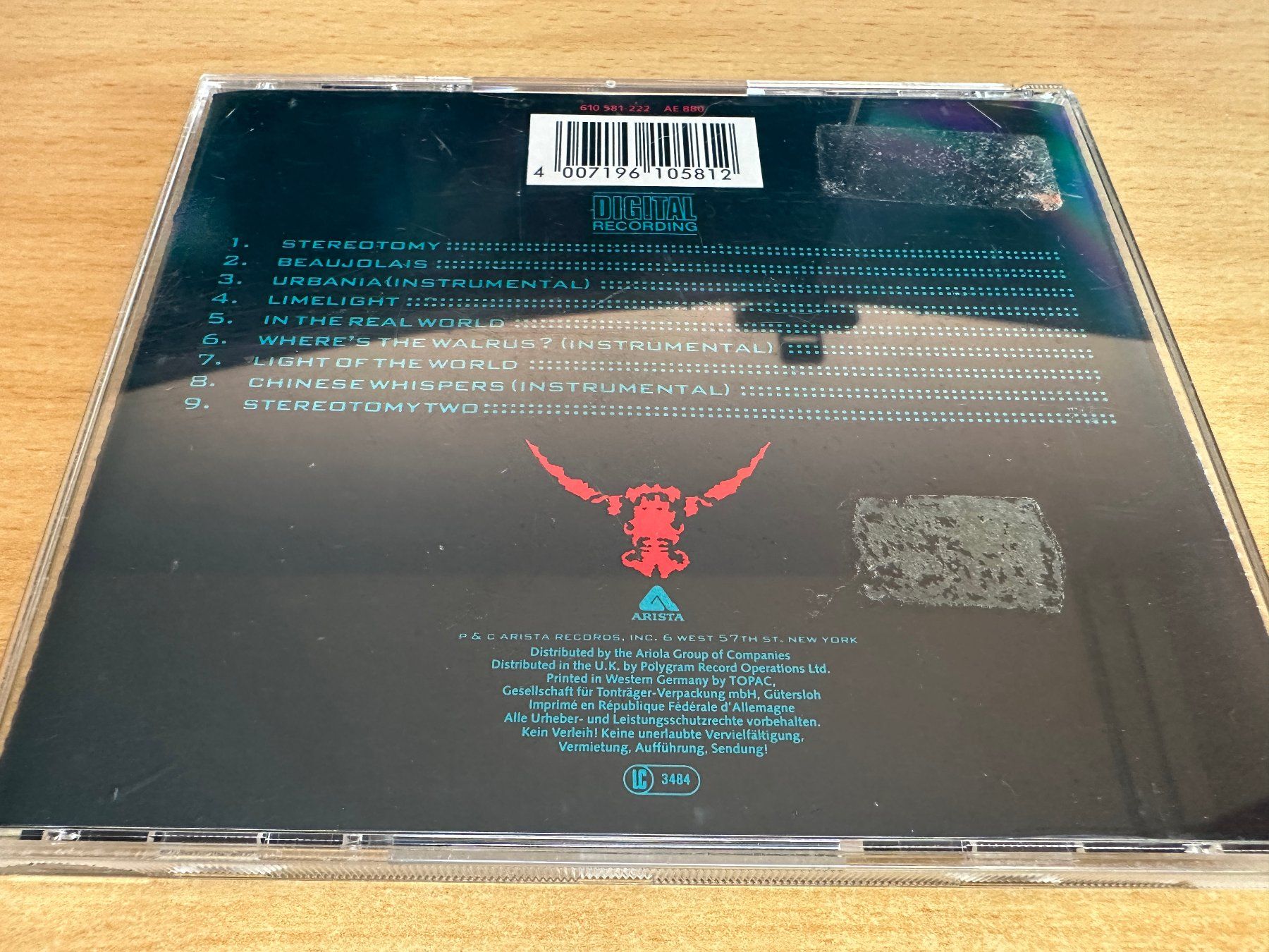 CDs: The Alan Parsons Project – Stereotomy – Gebraucht aus Rikon im Tösstal von Alpenmutz 1