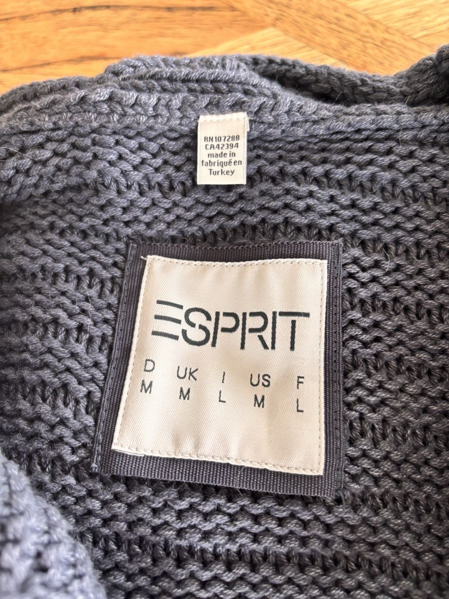 Esprit Giacche: Lange Esprit Strickweste blau M – Usato da Arbon venduto da Langbretterer 2