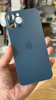 VITRE ARRIÈRE IPHONE 12 Pro Max  (AVEC LOGO) grand trou BLEU