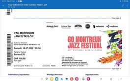Biglietti per van morrison e james Taylor montreux