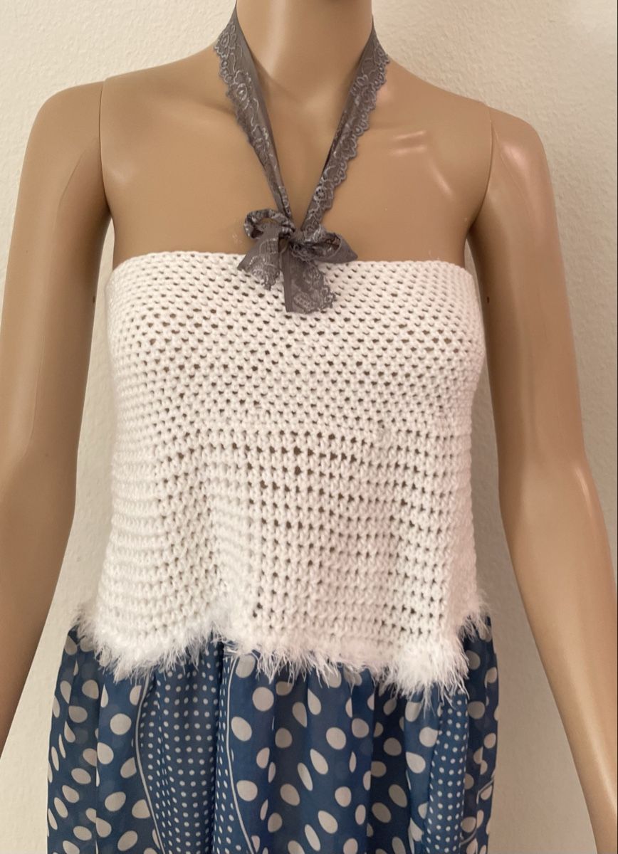 Vestiti: Kleid weiss-blau Grösse M Neu luftig  – Nuovo e nell'imballaggio originale da Au ZH venduto da Jaggy4 2