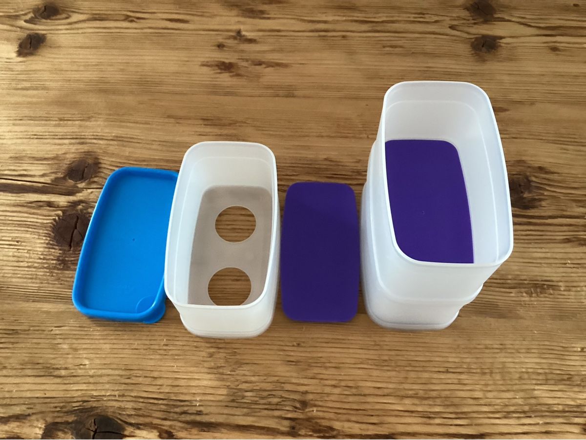 Tupperware Contenitori & Simili: Tupperware Kleiner Angeber, Stapel-Eck, mit Rezeptheft – Usato da Wassen UR venduto da SABDOM 3