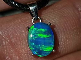Australischer Opal Silber Anhänger