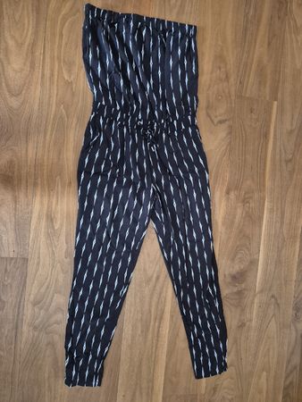 Jumpsuit trägerlos Even&Odd schwarz weiss Grösse S 