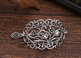 NEU! Haarnadel Keltisch Vintage Viking Style Silber Blumen