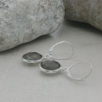 Ohrringe 10 mm Labradorite Sterling  Silber 925