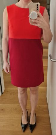 Sandro Ferrone Colour Block Kleid rot Gr. M