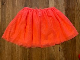 Rock „Ballerina“ von h&m, neonorange mit Glitzer, 110/116cm