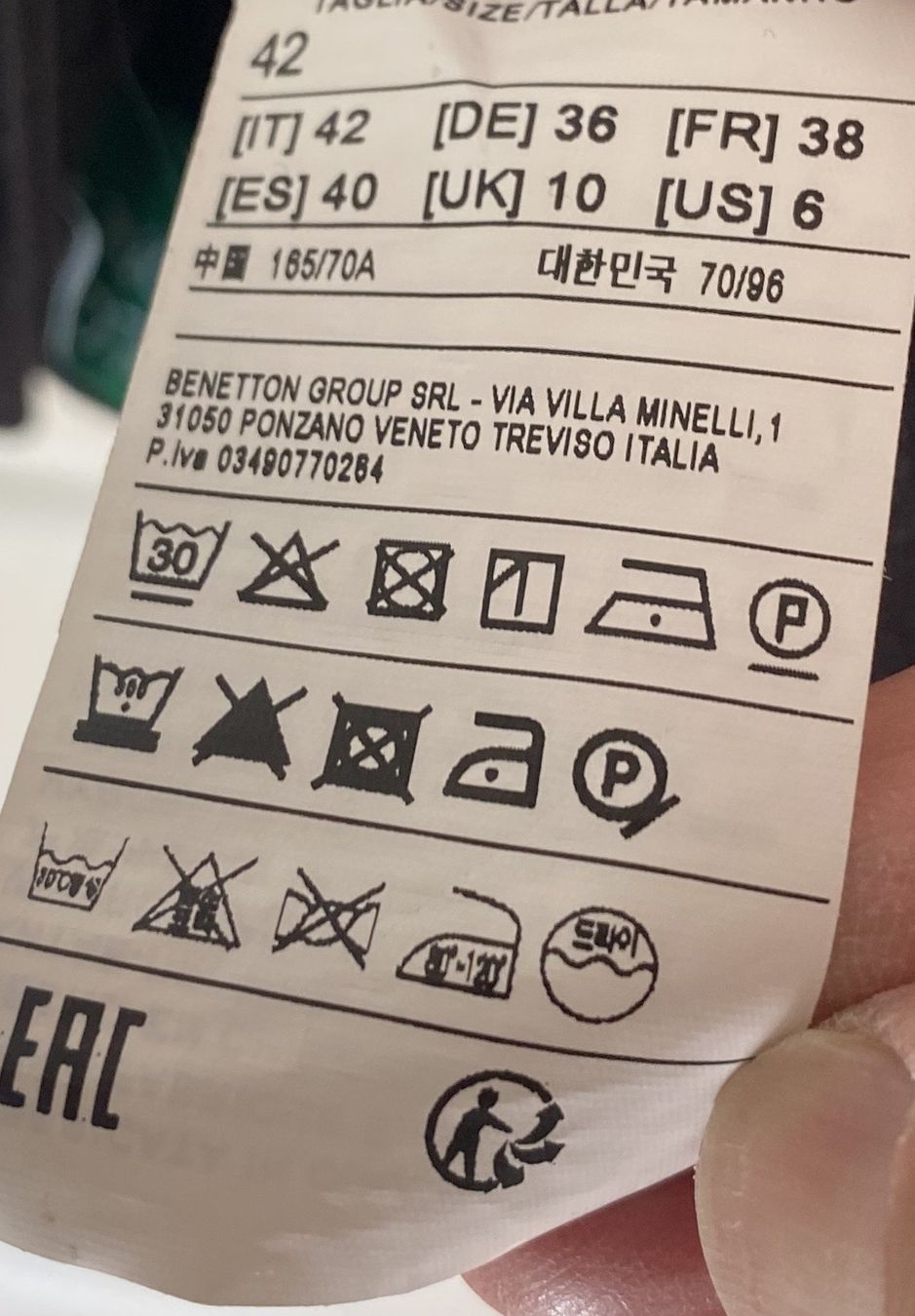 Benetton Pantaloni: Klassich elegante schwarze Hose Grösse 36 – Nuovo (secondo la descrizione) da Grindelwald venduto da SumsiBiene 5
