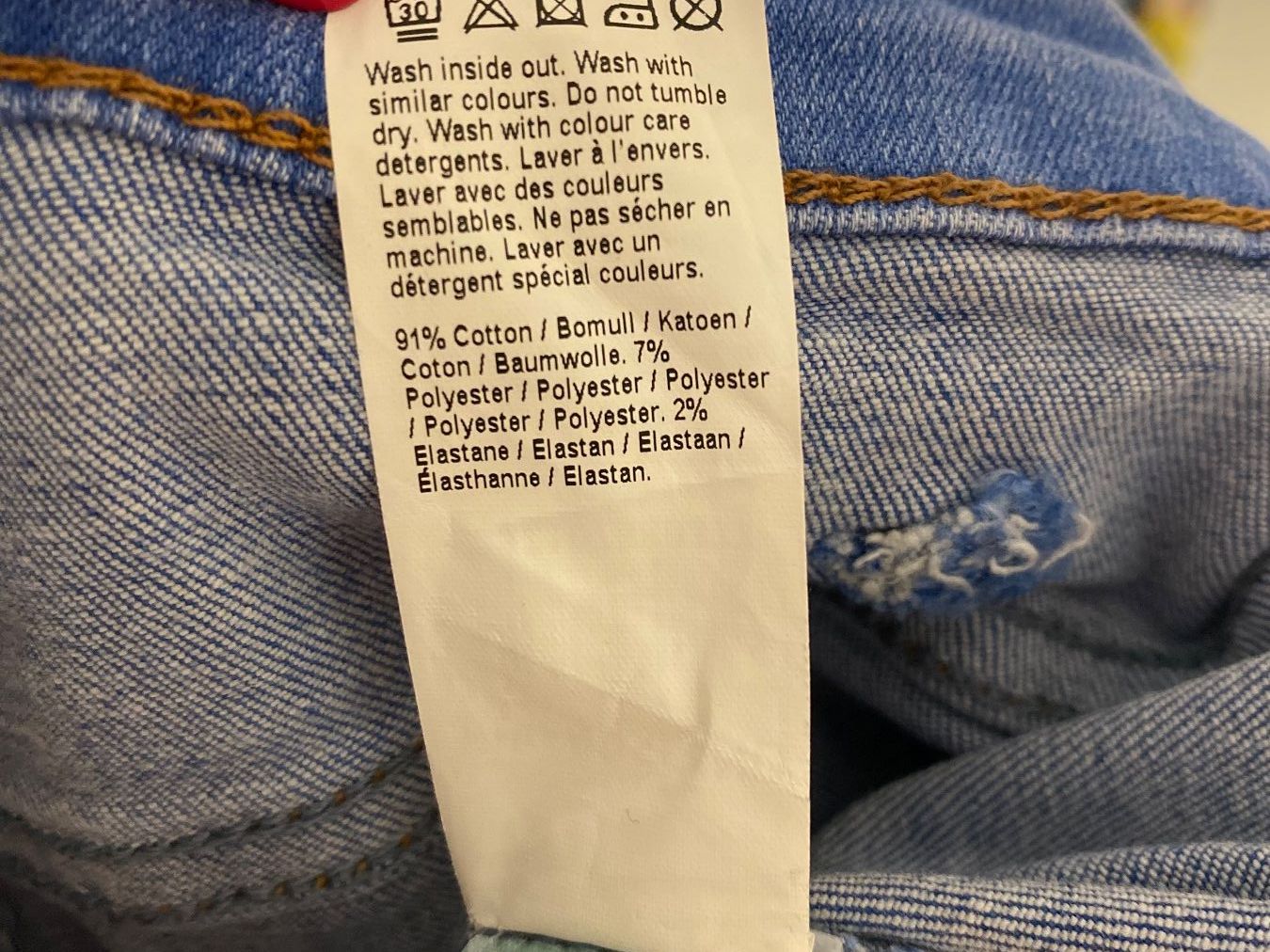 Jeans: River Island Jeans Distressed-Look Regular hellblau Gr. 46 – Usato da Pratteln venduto da a23_j2gs 7