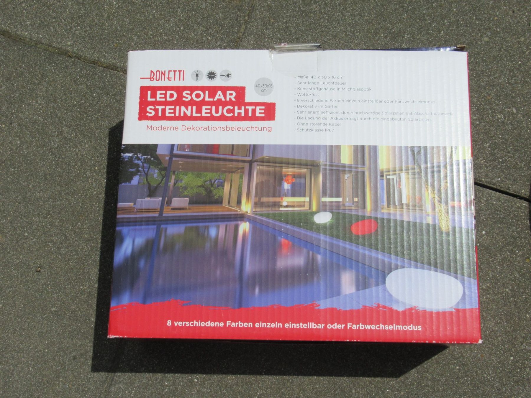 Lampade: Solar LED Steinleuchte 40cm 8 verschiede Farben – Usato da Trimbach venduto da donlyn 4