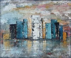 Tableau peinture à l’huile sur toile de lin