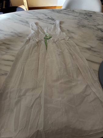 Jacadi Paris White Dress, Size 8A, Summer Cotton!