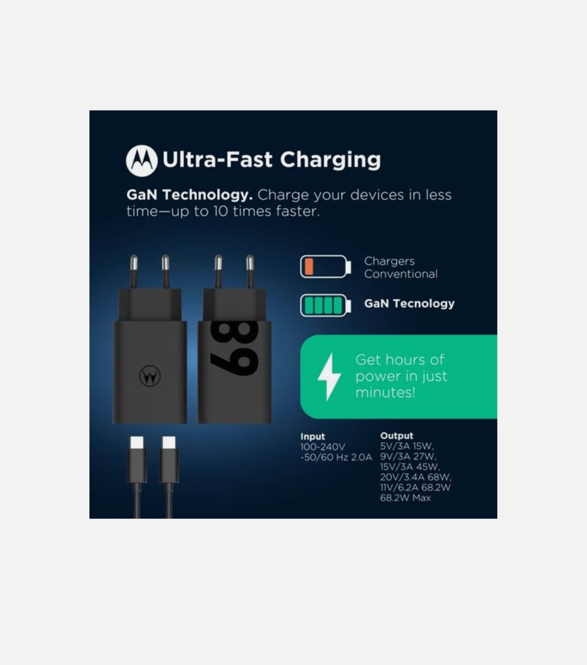 Motorola Caricabatterie: Motorola TurboPower 68 – Nuovo e nell'imballaggio originale da Winterthur venduto da Pcline1 4