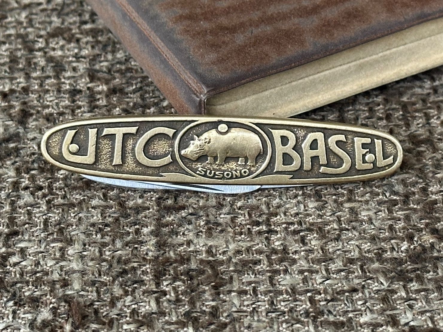 Solingen Coltelli tascabile: Altes Sackmesser UTC BASEL Messing TOP RAR – Usato da Dübendorf venduto da lan1808 1