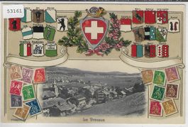 Le Brassus - Wappen-Präge-Litho