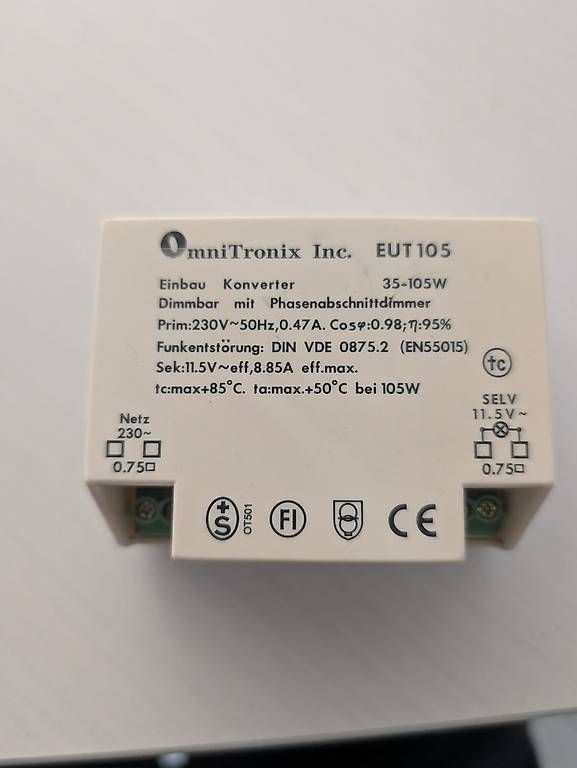 Convertitori: Omnitronic EUT105 einbau konverter 35-105W – Usato da Sonceboz-Sombeval venduto da michael.l