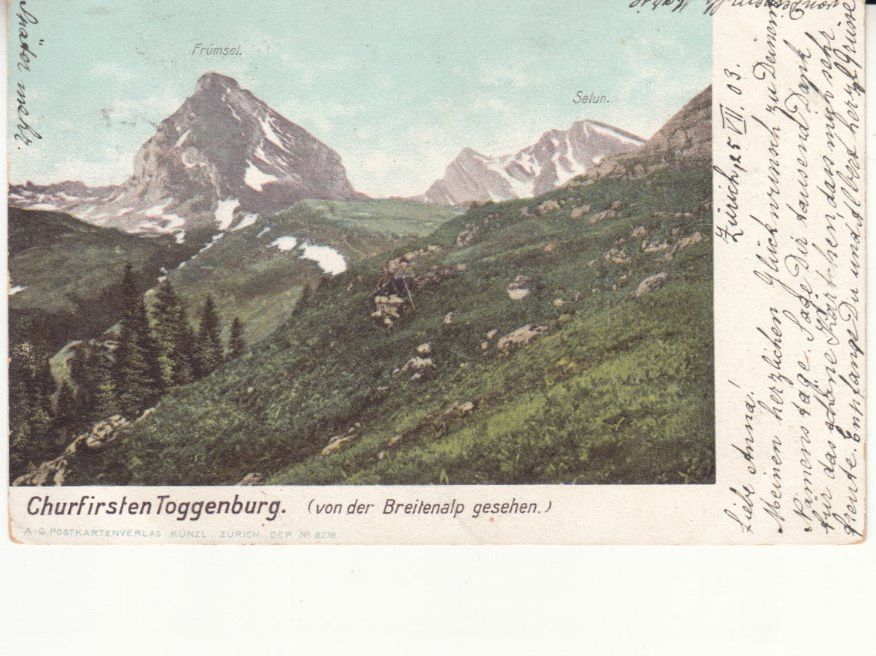 Cartoline postali: Churfirsten 1903 – Usato da Bürglen TG venduto da StampGraf
