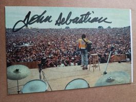 John Sebastian / Woodstock - handsignierte Autogrammkarte