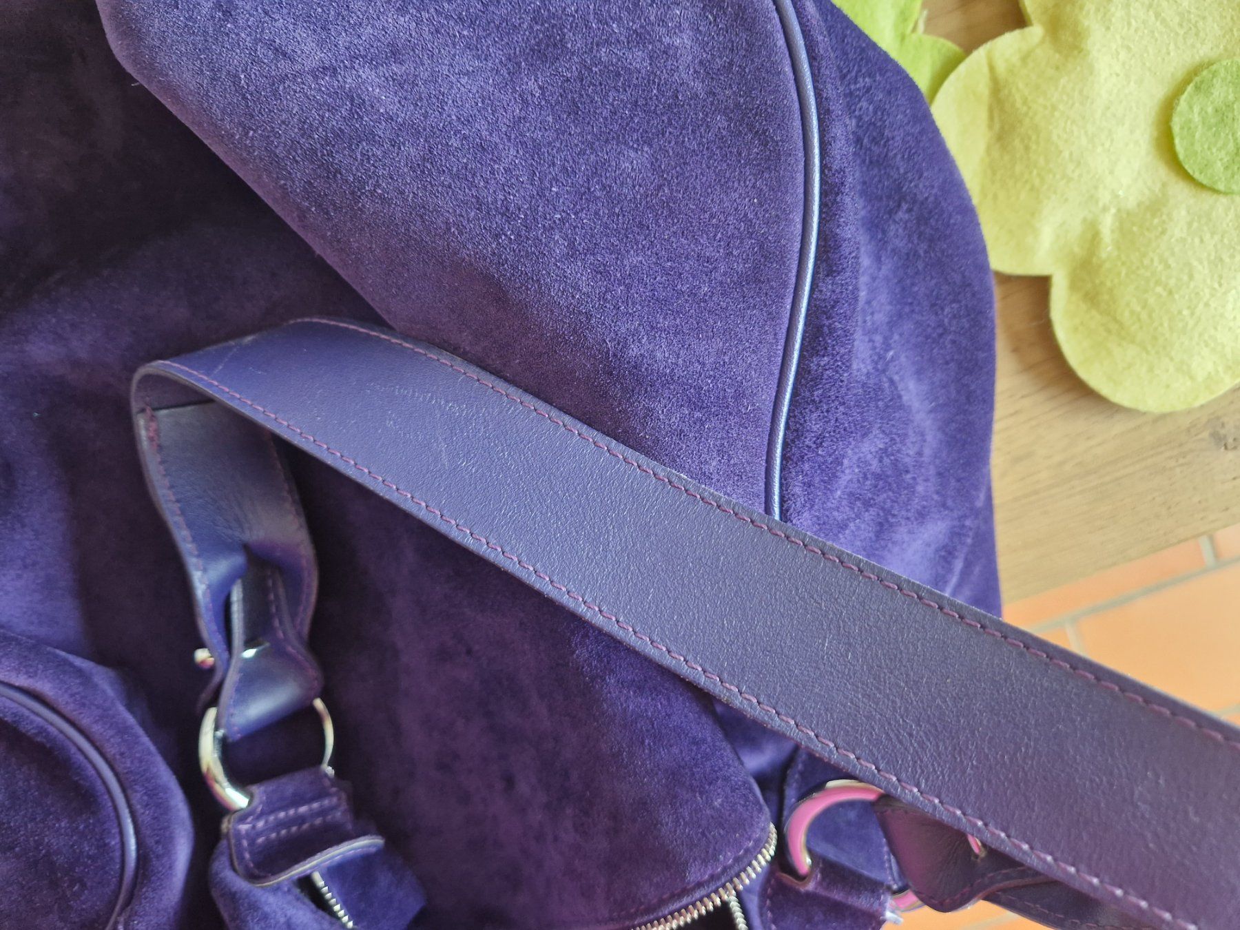 Longchamp Borse da donna: Longchamp Tasche Leder violett – Usato da Lichtensteig venduto da Cocabana_16 7