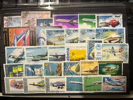 30 timbres différents thématique aviation n°3