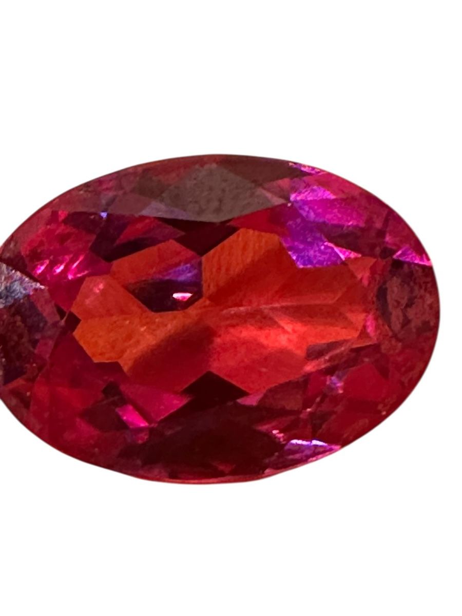 Pietre preziose: Oval cut Red Gemstone - RUBIN synthetic – Usato da Lausanne venduto da artnouveau04 4
