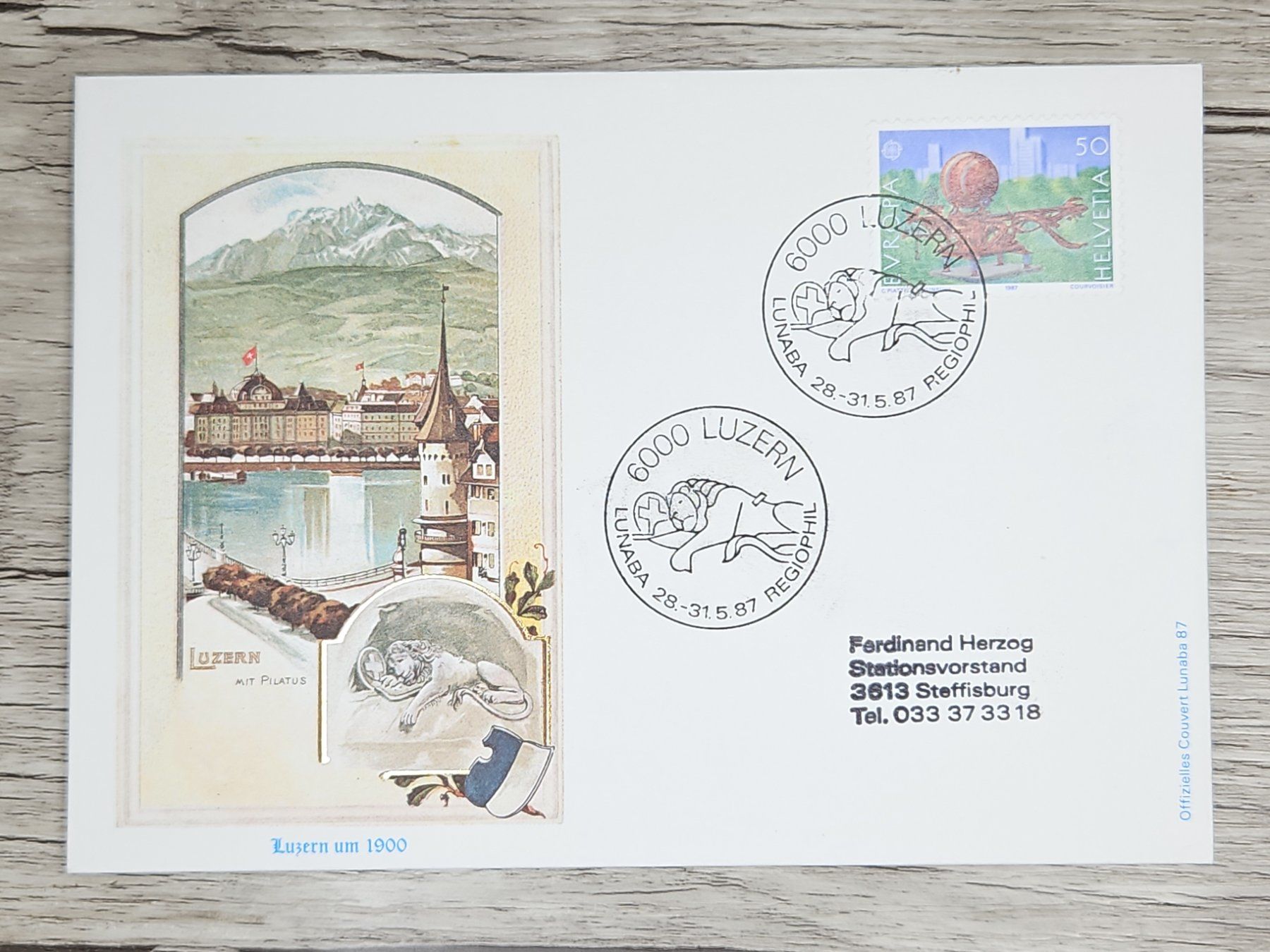 Tutti i francobolli: CL03 Enveloppe + Timbre Suisse 1987 – Usato da Cousset venduto da Patrick_Collections