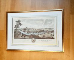 Gravure encadrée de la ville de Berne