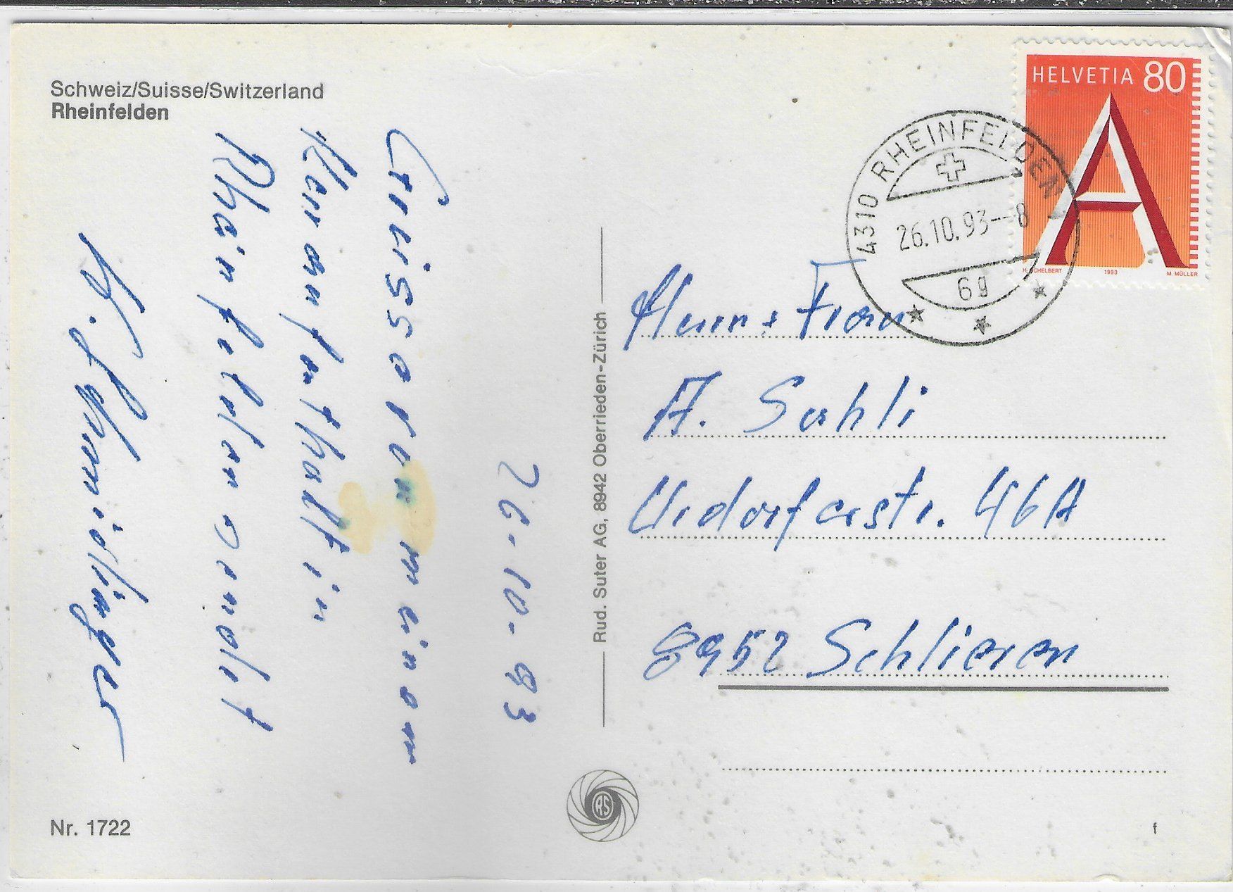 Cartoline postali: Gruss aus Rheinfelden - Multiview – Usato da Ettingen venduto da Kartenplanet 1
