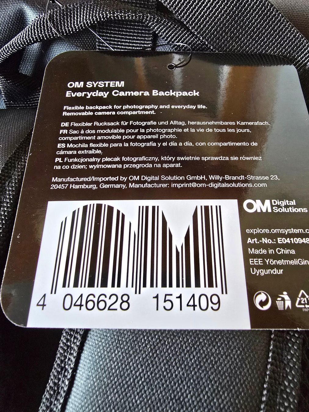 Olympus Zaini: OM SYSTEM Everyday Camera Backpack, neu – Nuovo e nell'imballaggio originale da Boll venduto da Otele