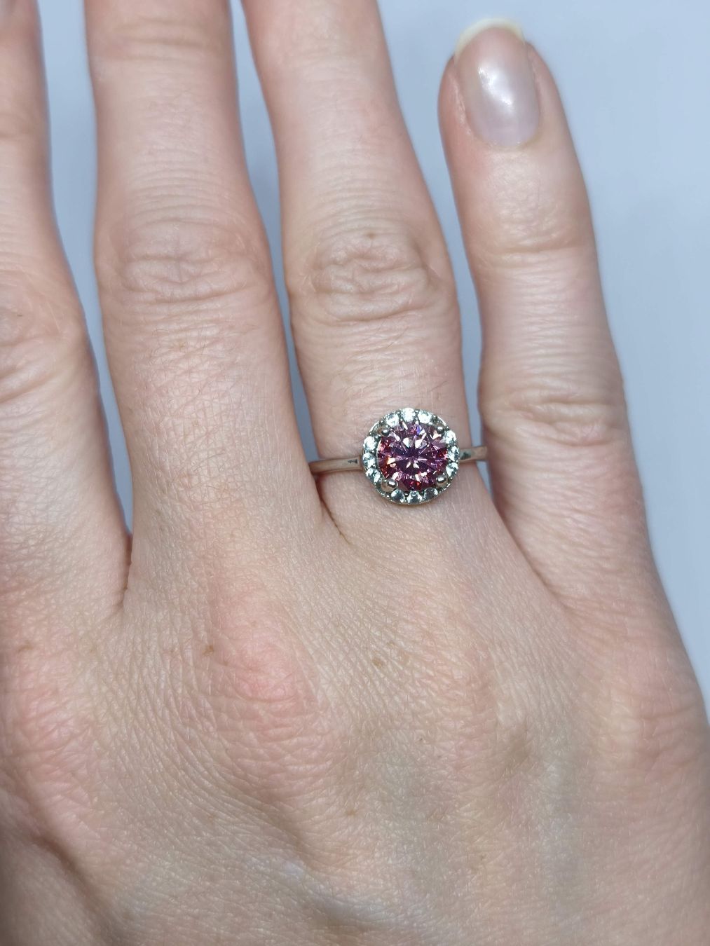 Anelli: Pinker Moissonite Ring Silberring 925 Grösse verstellb – Usato da St. Gallen venduto da GIULESGG 4