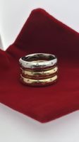 Diamant-Ring-Set 18K Tricolor (3 Ringe) – Sternenhimmel
