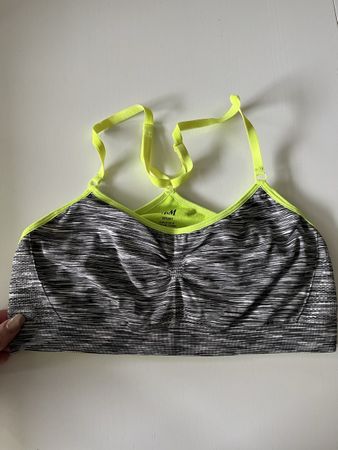 H&M Sport BH, Grösse M, Grau/Neon, Neuwertig für Sport!