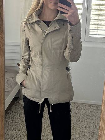 Fay Jacke XS S Beige Übergang Trenchcoat
