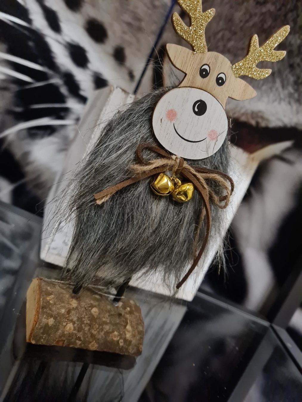 Tutte le decorazioni: Weihnachts Deko Holz /Fell – Nuovo e nell'imballaggio originale da Amriswil venduto da kleindeko