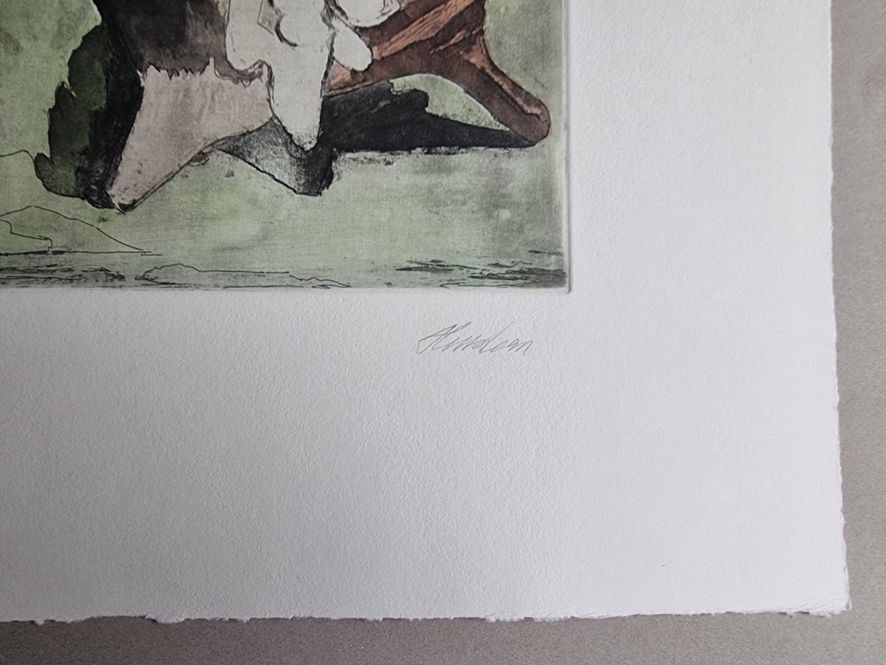 Arts picturaux & lithographies: MAX HELLSTERN RADIERUNG SIGNIERT NUMMERIERT – D'occasion à Gersau par grafik-kunst 3